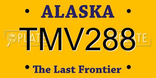TMV288 Alaska License Plate