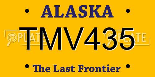 TMV435 Alaska License Plate