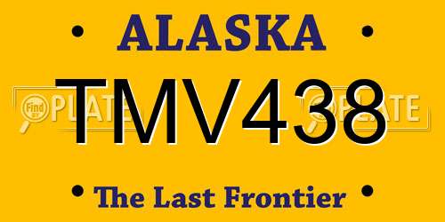 TMV438 Alaska License Plate