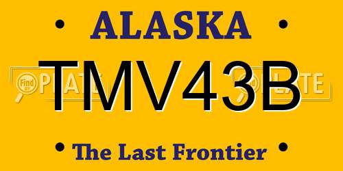 TMV43B Alaska License Plate