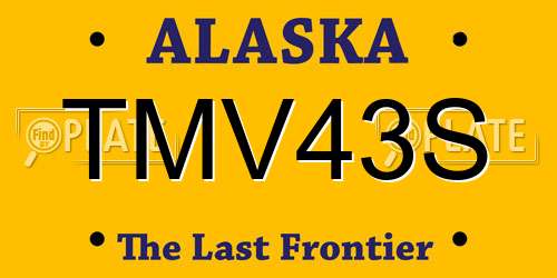 TMV43S Alaska License Plate