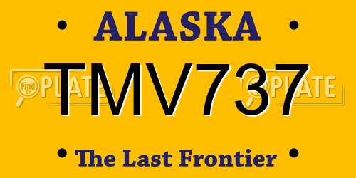 TMV737 Alaska License Plate