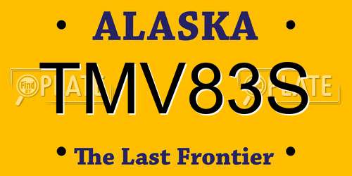 TMV83S Alaska License Plate