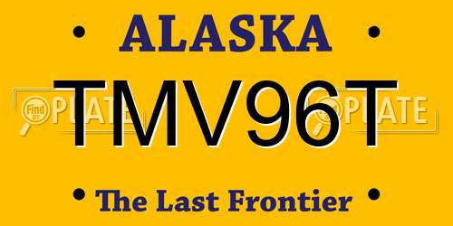 TMV96T Alaska License Plate