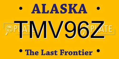 TMV96Z Alaska License Plate