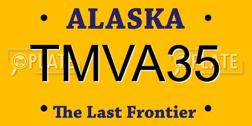 TMVA35 Alaska License Plate