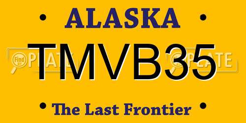 TMVB35 Alaska License Plate