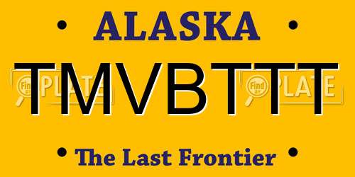 TMVBTTT Alaska License Plate