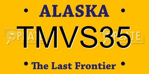 TMVS35 Alaska License Plate