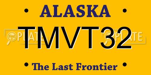 TMVT32 Alaska License Plate