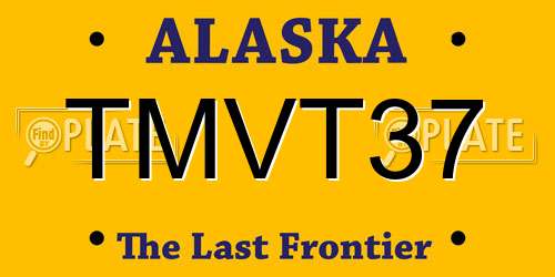 TMVT37 Alaska License Plate