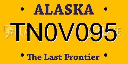 TN0V095 Alaska License Plate