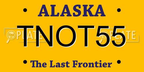 TNOT55 Alaska License Plate