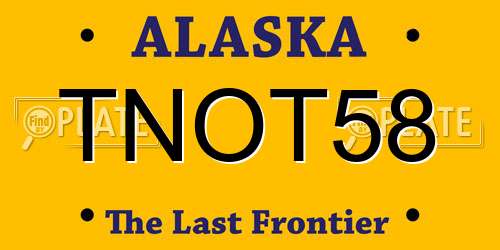 TNOT58 Alaska License Plate