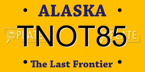 TNOT85 Alaska License Plate