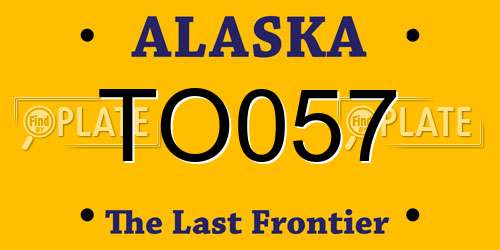 TO057 Alaska License Plate