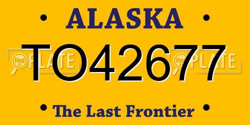TO42677 Alaska License Plate