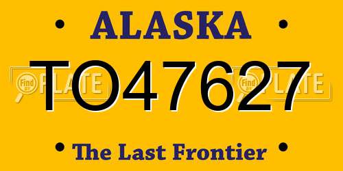 TO47627 Alaska License Plate