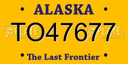 TO47677 Alaska License Plate