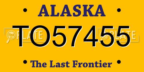TO57455 Alaska License Plate