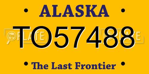 TO57488 Alaska License Plate