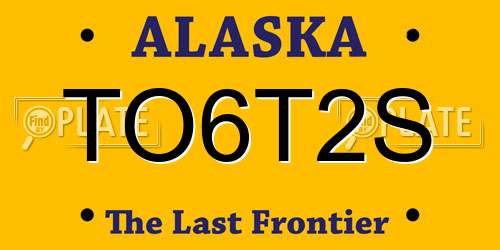 TO6T2S Alaska License Plate