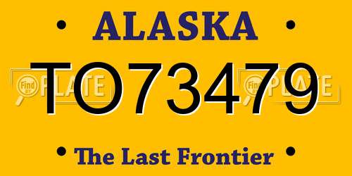 TO73479 Alaska License Plate