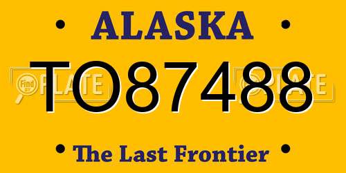 TO87488 Alaska License Plate