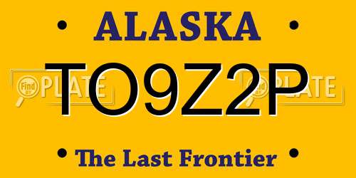 TO9Z2P Alaska License Plate