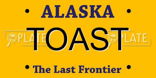 TOAST Alaska License Plate