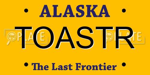 TOASTR Alaska License Plate