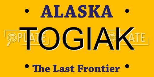 TOGIAK Alaska License Plate