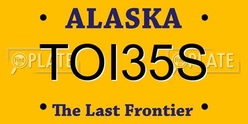 TOI35S Alaska License Plate