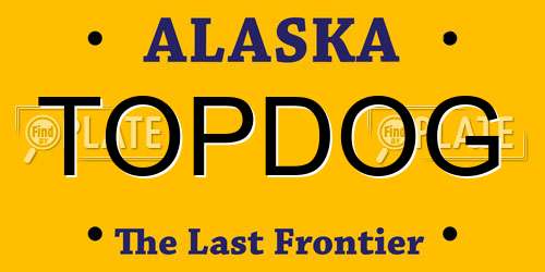 TOPDOG Alaska License Plate
