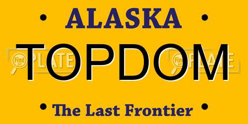 TOPDOM Alaska License Plate