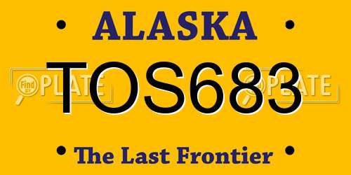 TOS683 Alaska License Plate