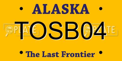 TOSB04 Alaska License Plate