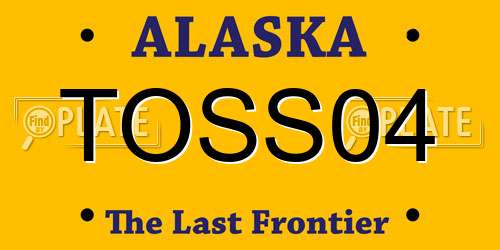 TOSS04 Alaska License Plate