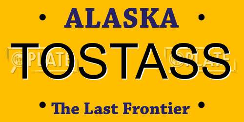 TOSTASS Alaska License Plate