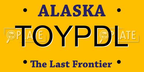 TOYPDL Alaska License Plate