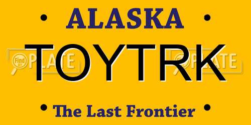 TOYTRK Alaska License Plate