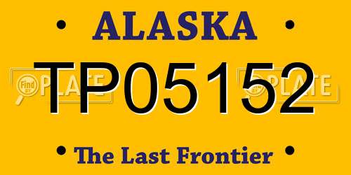 TP05152 Alaska License Plate