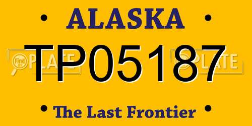 TP05187 Alaska License Plate