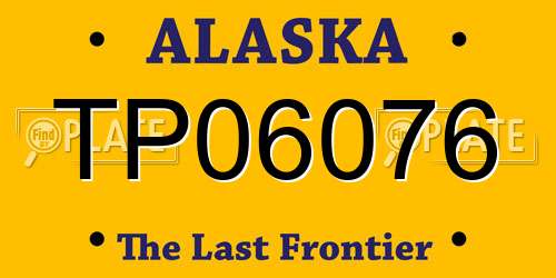 TP06076 Alaska License Plate