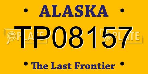 TP08157 Alaska License Plate