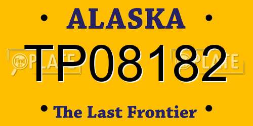 TP08182 Alaska License Plate