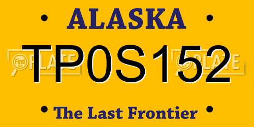 TP0S152 Alaska License Plate