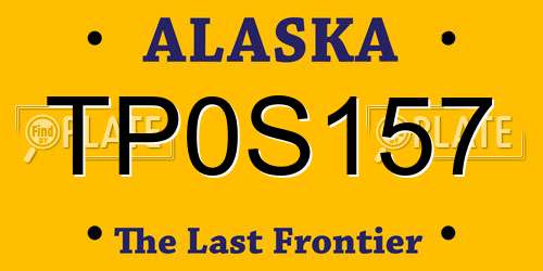 TP0S157 Alaska License Plate
