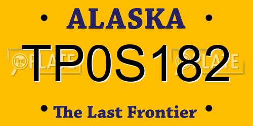 TP0S182 Alaska License Plate