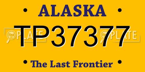 TP37377 Alaska License Plate
